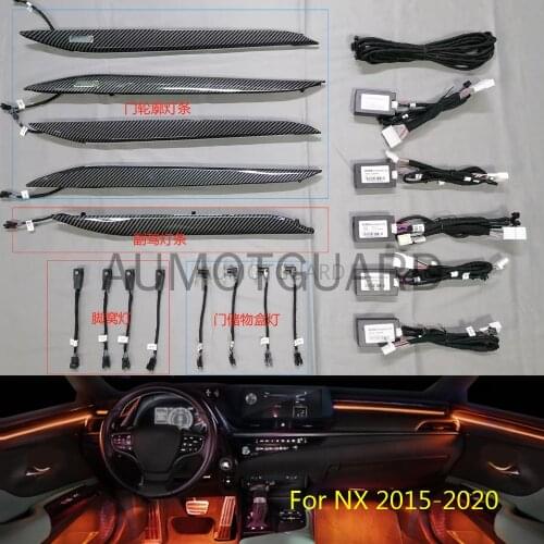 Upgrade 64 Colors For Lexus Ambient Light Lamp For NX 2015-2020 Atmosphere Advanced Light Decoration Lamp