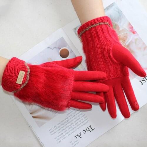 Bickmods 2020 New Style Ladies Cotton Gloves Colour Double Layer Detachable Fashion Warm Winter Gloves