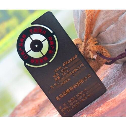 Customized personalized luxury card black metal business card