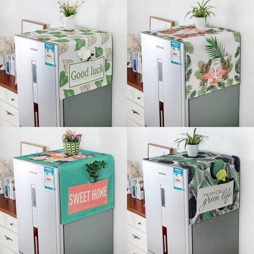 Nordic Ins Cotton Linen Bedside Table Microwave Oven Washing Machine Cover Refrigerator Cover Sunscreen Waterproof Cloth