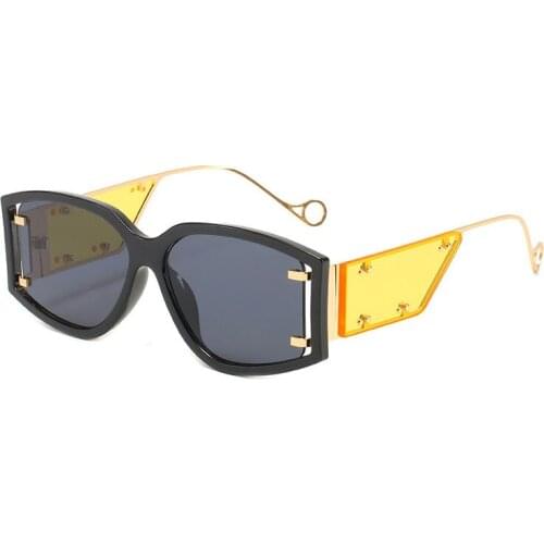 New Fashion Square Sunglasses Luxury Brand Designer Vintage Women Men Metal Sun Glasses UV400 Shades Eyewear Oculos De Sol