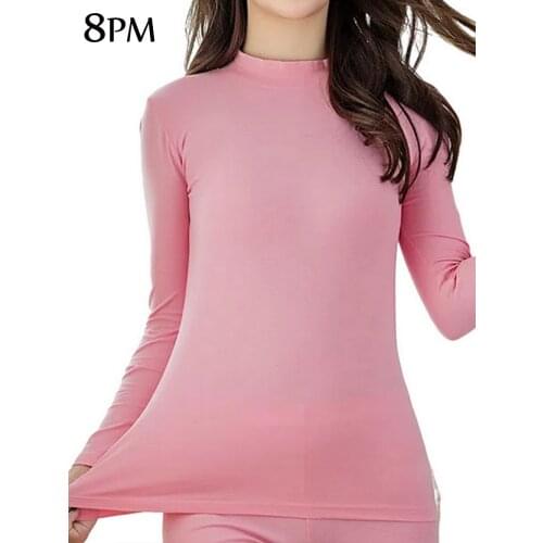 Autumn Winter Thermal Underwear Suit Long Johns Solid Warm Women Plus Size Thermal Long Johns Autumn Thermal Pajamas ouc1102