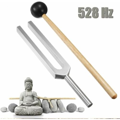 Tuning Fork 528C 528HZ Tuner with Mallet Set for DNA Repair Healing Nervous System Testing Tuning Fork Health Care