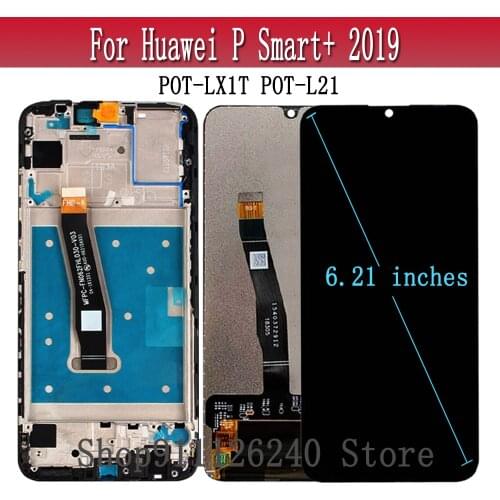 100% Test P Smart+ 2019 LCD Display Touch Screen Sensor Glass Frame Assembly For Huawei Huawey PSmart+2019 P Smart Plus(2019)