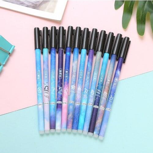 48 pcs/lot Kawaii Constellation Erasable Gel Pen Cute 0.5mm Signature Pens Office School Writing Supplies Promotional gift