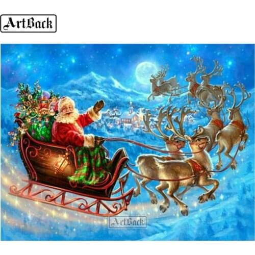 5d diamond painting santa reindeer full square & round "merry christmas" diamond mosaic 3d resin diamond embroidery craft sticke