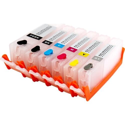 6PCS PGI-570 CLI-571 XL refillable inkjet cartridge Compatible For CANON PIXMA MG7750/MG7751/MG7752/TS9050/TS9055 printer 570