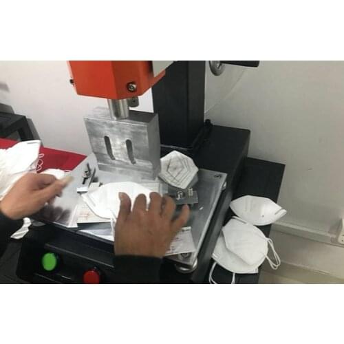 800W 28KHz Ultrasonic Semi Automatic Earloop Welding Machine Making For Non-Woven Fabric Or Plastic PVC Welding