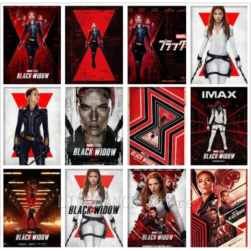5d Diy Diamond Painting Disney Marvel Black Widow Movie Posters Diamond Mosaic Embroidery Cross Stitch Full Drill Art Home Decor