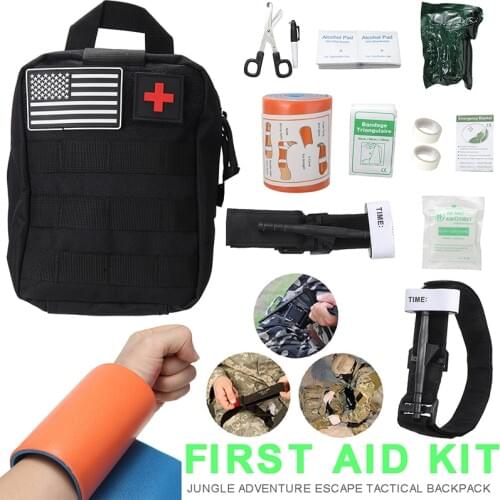 First Aid Kit Bag Outdoor Camping Hiking Adventures Bag Lifesaving Survival Emergency Medical Supplies Organizer Storage Bag