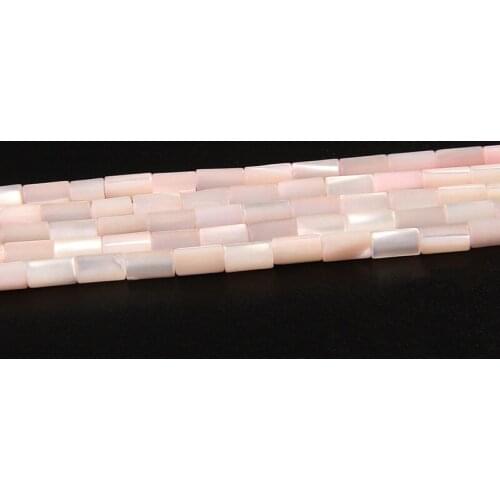 3x5mm MOP Shell Tube Beads Pink Mother of Pearl Natural Shell Column Beads for Jewelry Making DIY Bracelet Necklace Earrings 15"