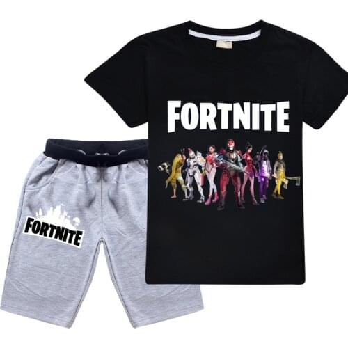 FORTNITE Kids Impostor Top Shorts Suit For Children Sweatshirt Boys Girls Short Sleeve Print Cartoon Harajuku Streetwear