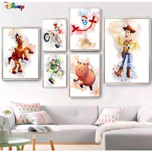 Disney Animation Toy Story Canvas Painting Cartoons Posters and Prints Wall Art Picture For Children Bedroom Decor Cuadros