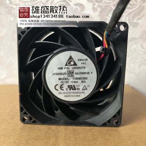 For Delta Thb0812be 8038 12v 6.00a 8cm 4-Wire Ultra-Violent Large Air Fan