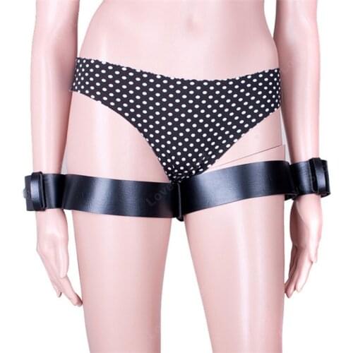 Soft PU Leather Wrist Thigh Bondage Binder Adult Games Sex Slave Fetish Bondage Restraints Sex Game Bdsm Sex Toys for Couples