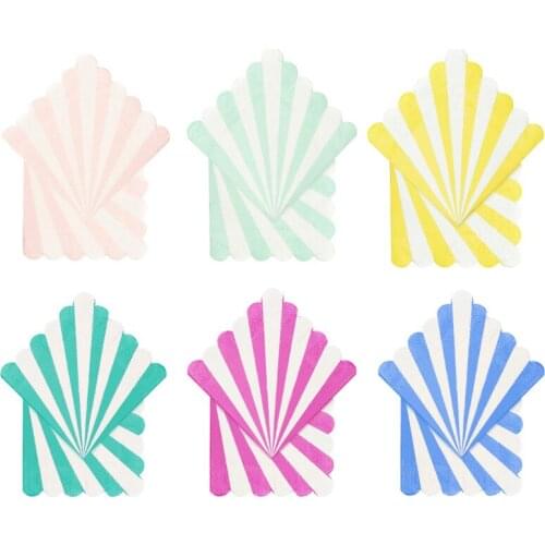 New Children Theme Party Disposable Tableware Pink Stripe Green Rose Gold Napkin Decoration Baby Shower Kid Adult Favor Supplies