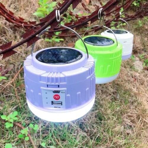 New LED Work Light Portable Lanterns Night Lighting Emergency Light USB Rechargeable Camping Light Searchlights Solar Power