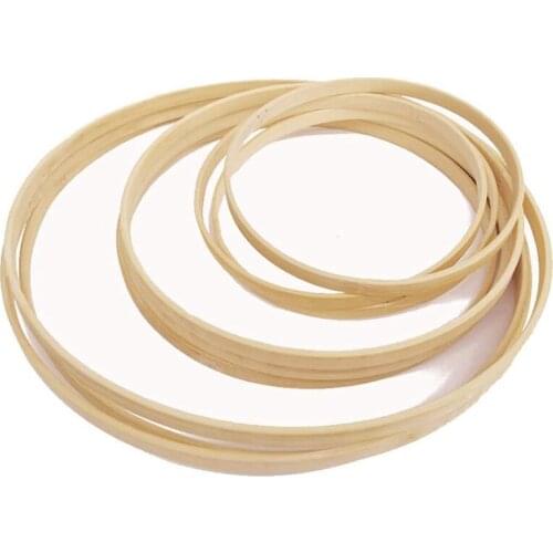 New Wooden Bamboo Floral Hoops Set Wreath Macrame Craft Hoop Rings for DIY Dream Catcher Wedding Wreath Decor 9Pcs