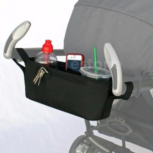 Pram Stroller Drink Parent Tray Console Organizer Double Cup Holder Phone Jogger