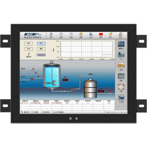 10 12 15 17 Inch Industrial LCD Monitor VGA HDMI Not Touch Screen Display LCD Screen Desktop Wall Mounting
