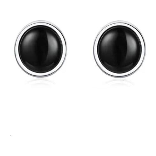 Simple Fashion Style With Opal And Blue Sand Studs