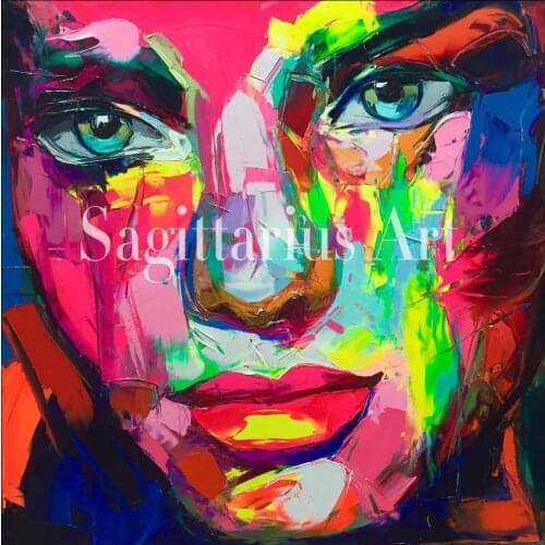 Handmade Hand painted Modern Abstract Wall Decor Fine Art Francoise Nielly Untitled 49 Oil Painting Artwork Canvas Painting art