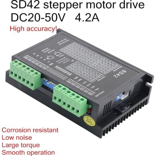SD42 Two phase stepper motor drive,Adaptive 42/57 step motor speed controller DC20-50V 4.2A