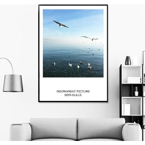 Spray Landscape Nordic Sea Style Decoration For Home Paintings Photo Wall Art Pictures Posters and Prints Canvas Unframed