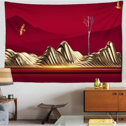 Three-Dimensional Landscape Painting Tapestry Wall Hanging Bohemian Style Witchcraft Bedroom Living Room Dormitory Home Decor