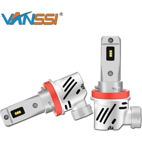 VANSSI H11 LED Bulb, Windless H9 H8 LED Headlight Bulb Direct Insertion 6000lm 6500K White H8 H9 LED Headlights Conversion Kit