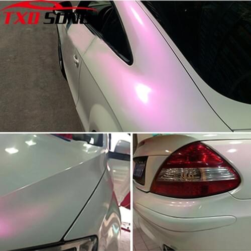 10/20/30/40/50/60x152CM/Lot Pearl glossy white Chameleon Vinyl Stikcer with air free bubbles Metallic white chameleon wrap