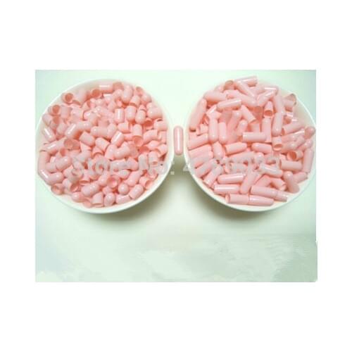 0# 1000pcs/pack 0 Size High Quality Pink Hard Gelatin Empty Capsules,Hollow Gelatin Capsules,Separated Capsules Shell