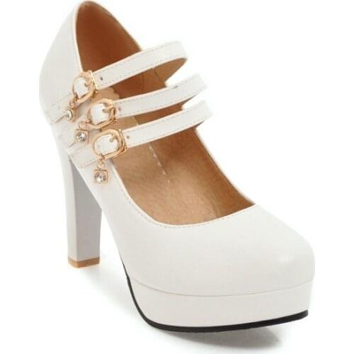 Big Size 11 12 13 14 15 16 17 ladies high heels women shoes woman pumps High heel waterproof table single shoe round head