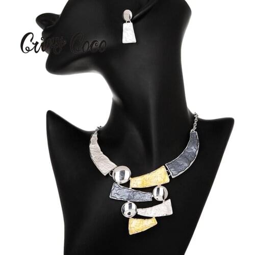 Cring Coco Women Vintage Handmade Necklaces & Pendants for Women Famale Alloy Chain geometric Choker 2020 New Popular Necklace