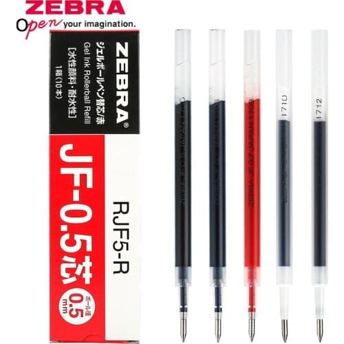 12 Pcs/Lot Zebra JF-0.5 0.5 mm Ballpoint Pens Refills for JJ15 Gel Pens Stationery Office School Supplies wholesale