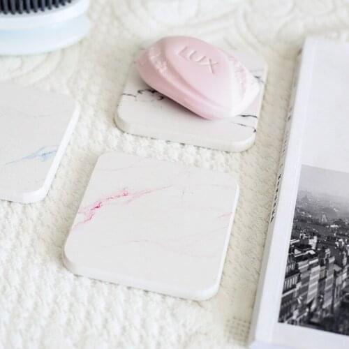 Absorbent Coaster Wash Basin Waterproof Pad Soap Holder Square Diatomaceous Earth Soap Pad Toilet Diatom Mud Wash Pad
