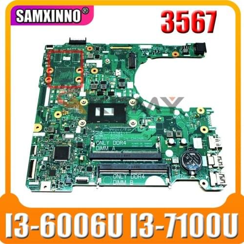 Akemy For DELL Inspiron 3567 Laptop Motherboard CN-0NP4RY 0NP4RY NP4RY DDR4 I3-6006U I3-7100U 15341-1 91N85