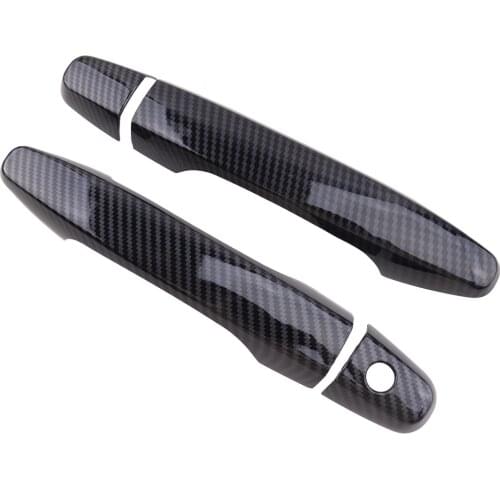 4Pcs/Set ABS Car Accessories Side Door Handle Cover Trim Carbon Fiber Style Fit For Honda Civic Coupe 2012 2013 2014 2015