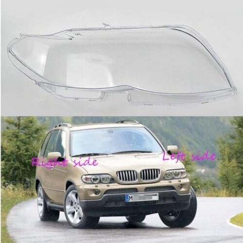 Car Headlight Lens For BMW X5 E53 2004 2005 2006 Headlamp Cover Car Replacement Front Auto Shell Cover