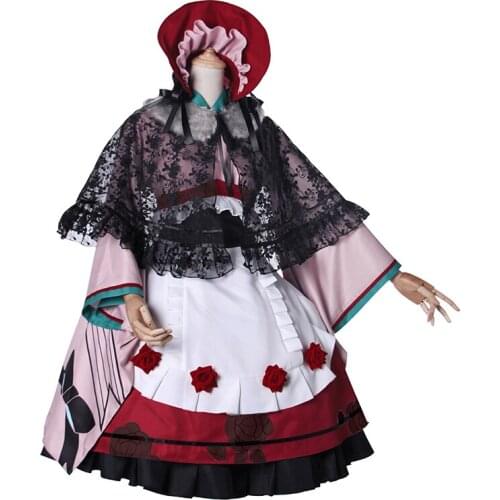 Free shipping Rozen Maiden Anime Cartoon Halloween cosplay Shin ku Reiner Rubin cos Japanese Cartoon kimono maid costume