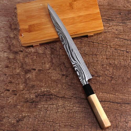 Free Shipping LDZ 5Cr15Mov High Quality Professional Cuisine Knife Sashimi Fish Knife Kitchen Slicing Salmon Sushi Cooking Knife