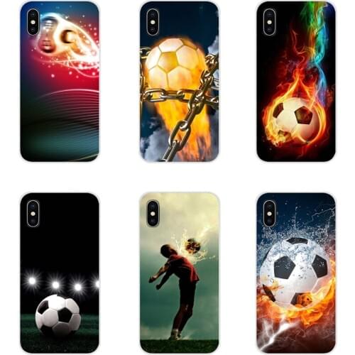 Fire Football Soccer Ball Accessories Phone Shell Covers For Motorola Moto X4 E4 E5 G5 G5S G6 Z Z2 Z3 G G2 G3 C Play Plus
