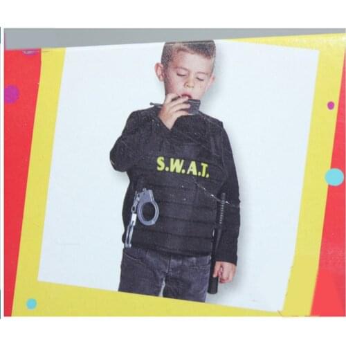 Children Carnival Party Cosplay Costumes Teenager Policeman Accessories Set for Kids Unisex Halloween Wear