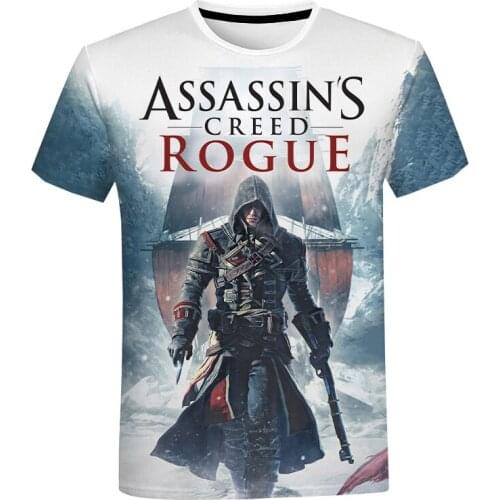 Assassins Creed Valhalla 3D Print T-Shirt Summer Men Women Fashion Casual T-shirt Assassins Creed Print Streetwear Short Sleeve