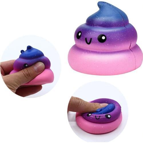 Exquisite Fun Galaxy Poo Scented Squishy Squeeze oyuncak Antistress funny Charm Slow Rising Stress Reliever Toy Novelty