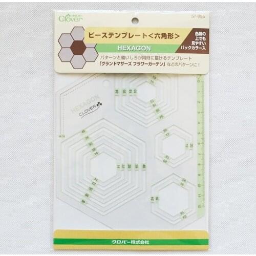Janpan CLOVER patch work drawing board Hexagon Ruler Hand tools