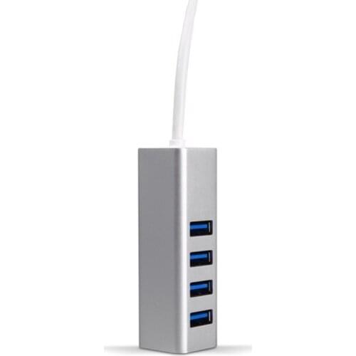 USB 3.0 hub aluminum alloy shell USB hub 4 port distributor, 1 drag 4 branch line expansion hard drive external hard drive
