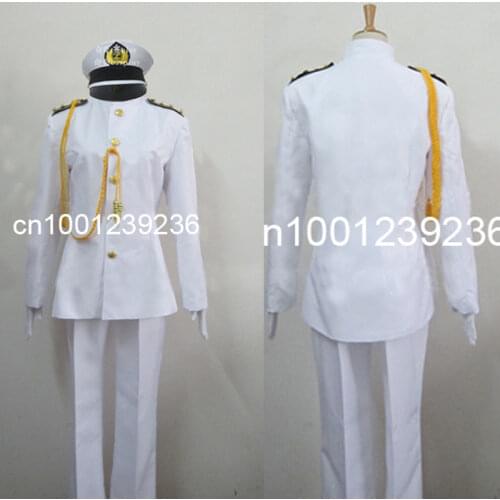 Customized From Anime Kantai Collection teitoku T Admiral uniforms Cosplay Costume