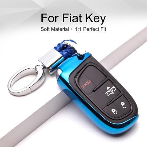 Soft TPU Car Key Cover Case for Fiat 500 Ducato Egea Tipo Punto Freemont Capa Chave Panda Stilo Smart Key Fob Ring Accessories
