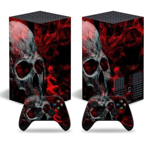 Skull Style Skin Sticker Decal Cover for Xbox Series X Console and 2 Controllers Xbox Series X Skin Sticker Viny 4